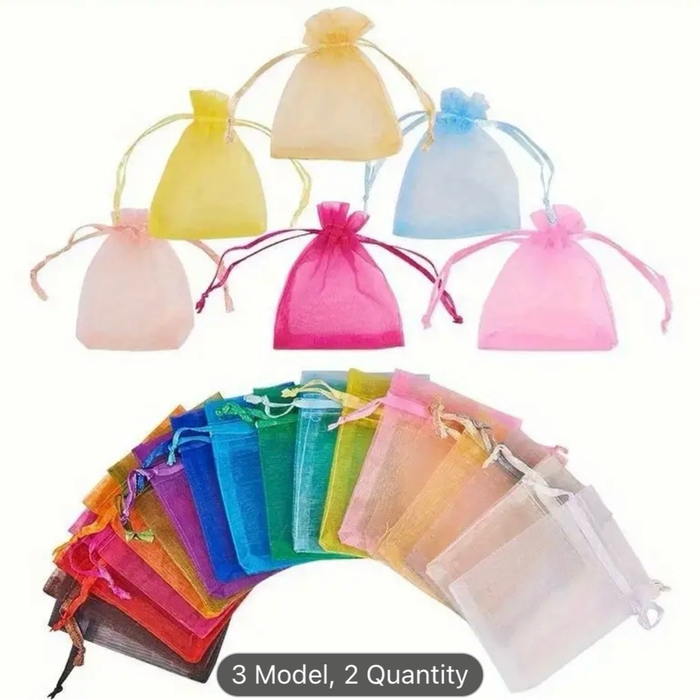 100 pieces Organza bags with drawstrings - Picture 2 of 3